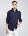 Oxford Cotton Shirt – Blue – alternate angle | Caddy Couture